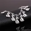 Mulheres Lively Rabbits Charms Tornozelo Correnturas 18K Jóias de Platina Real Platinum para Meninas Bracelets