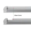 Double Row T8 Integrated Tube Lights , Frosted Milky Cover , 1Ft 2Ft 3Ft 5Ft 6Ft 8Ft , 3000K 4000K 5000K ,Double Linner Bar Lights