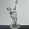 corona bong FTK vidro Torus Bong Klein Oil Rig Recycler Smoking Water Pipe tamanho joint 14,4 milímetros 10 polegadas de altura