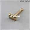 Partihandel-Metal Rose Gold Color Shaver Double Edge Safety Razor för män Rakning