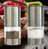 新しい到着ノベルホームキッチンツール高品質のマニュアルステンレス鋼塩ペッパーミルスパイスソースグラインダーシルバーXB1