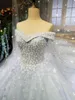 2018 winter fall snow garden V neck Ball gown off the shoulder wedding dresses western hands made flowers bridal wedding gowns2526