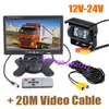 12V24V 18 LED IR LED Telecamera di retromarcia per retromarcia per auto Kit monitor LCD da 7quot per camion autobus con cavo video 20M9527297