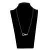 Collana con nome Grace personalizzato per donna Targhetta personalizzata Ciondolo gioielli in acciaio inossidabile placcato oro Regalo di San Valentino