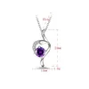 Free shipping fashion high quality 925 silver angel with Purple diamond jewelry 925 silver necklace Valentine's Day holiday gifts Hot 1692