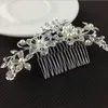 Diademi nuziali da sposa Splendido pettine fine Accessori per gioielli da sposa Spazzola per capelli con perle di cristallo Forcina per capelli per la sposa