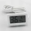 Mini Digital LCD Termômetro Higrômetro Temperatura Humidade Medidor Termômetro Sonda Branco e Preto