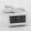 Mini Digital LCD Thermometer Hygrometer Temperature Humidity Meter Thermometer probe white and Black