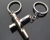 Ny ankomst mode cylindrisk whistle nyckelkedja charmiga nyckelringar par nyckelkedja blixt ljus metall nyckelring ring gåvor varmförsäljning