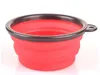 100pcs/lot Free Shipping Pet Dog Cat Bowl Puppy Drinking Collapsible Easy Take Outside Feeding Water Feeder Travel Bowl Dish