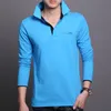 Polos en coton à manches longues polos chemise hommes slim fit polo t-shirts en gros mens américain t-shirt polo marque chemises affaires poloshirts