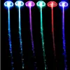 10pcs Luminous Light Up LED 헤어 확장 플래시 브레이드 파티 소녀 헤어 글로우 파티를위한 광섬유 크리스마스 밤 조명 8306055