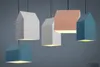 منزل الشمال مصباح قلادة معدنية شمال أوروبا التصميم الحديث المنزل غرفة الطعام تعليق ضوء أضواء وردي اللون الأزرق اللون الأبيض ضوء الحد الأدنى