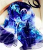 Galaxy Star Space Printing Dames Mode Lange Wrap Sjaal Chiffon Sjaal Sjaals