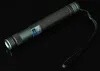 Högkvalitativ 450Nm Blue Laser Pointer Pen Lazer Pointer Batteriladdarstjärnor Cap Synlig stråle SOS LED -ficklampa Silver6890654