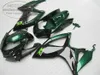 Lägsta Pris Fairing Kit för SUZUKI GSXR600 GSXR750 06 07 K6 Ljusgrön Svart Fairings Set GSX-R 600 750 2006 2007 V29F