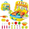 Bütün mini çocuklar yemek pişirme oyun bavul yemek pişirme eşyaları mutfak oyuncakları kozmetik set araç oyuncakları erkek kız hediyesi bm09931975