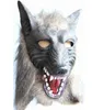 Máscara de lobo de lobo completo de látex de peles assustador máscara de lobo de Halloween Creepy Halloween Disponível Fancy Up Teatro Fantaspume Máscaras de Facos 7645080