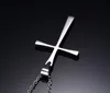 New Arrival Party Gift Style For Women Girl Bling Silver Stainless Steel Nice Cross Pendant Necklace High Polished Chain 20''