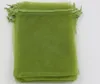¡Venta caliente! Bolsas de la bolsa de regalo de la joyería del Organza del verde del ejército para los favores de la boda, granos, joyería 7x9cm 9x11cm 13 x 18 cm Etc. (365)