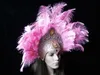 Handmade Venetian style is very delicate and unique masquerade feather mask party Masks Carnival Costumes Masks free shipping FD0502