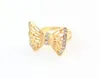 18K Gold Plated Crystal Butterfly African Smyckeshalsbandsarmband Högkvalitet