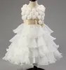 2018 YENI Çiçek Kız Elbiseler moda stereoskopik aplike çocuk prenses elbiseler tatlı tarzı ilmek çocuk kek elbise 90-130 ab2092 XQZ