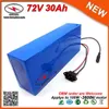 Duża moc 3000W 3600W Electric Scooter Battery Pack 72V 30AH LIUM LI ION EBIKE Bateria w 50A BMS LI-ION 2A Ładowarka