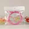Divertenti bicchieri morbidi Paglia Tubo per bere flessibile unico Accessori per feste per bambini Cannucce colorate in plastica rosa blu