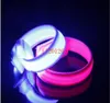 100cs/lot Free Shipping Nylon Led bracelet Wrist Band Running Cycling Safety reflective Glow Belt Light outdoor sports