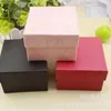 Fashion Watch boxes black red paper square watches case with pillow jewelry display storage box 2301158768516