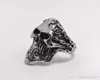 Oversize Gothic Skalle Skuren Biker Mixed Styles Massor Mäns Anti-Silver Ringar Retro Nya Smycken R0079