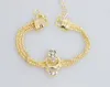 New Arrival Fashion Gold Plated Beads Collar Necklace Earrings Bracelet Fine Rings Sets Party Costume For Women