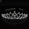 economico Bellissimo cristallo lucido Tiara nuziale Party Pageant Argento placcato Corona Fascia per capelli Cristallo barocco Accessori per capelli da sposa2949832