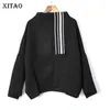 [Xitao]ヨーロッパファッション春の女性タートルネックフルスリーブ緩いトップ女性プルオーバーマッチAll Sweatshirt ZLL3289 210930