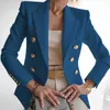 Women's New Solid Color Fashion Sexy Multi Buttons 2020 Summer And Autumn Casual Suit Office Wear Elegant Short Coat Red Blazers X0721