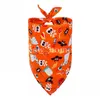 Chien Vêtements Pet Halloween Triangle Écharpe Chat Crâne Salive Serviette Coton Écharpes Bavoir Toilettage Accessoires Collier Décorations