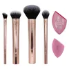 Groothandel real premium make-up borstel kit met make-up spons bladerdeeg gezicht crème foundation tapered marklight poeder borstels set oogschaduw cosmetica schoonheid tools