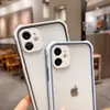 iPhone 13 12 11 Pro Max XR XS X 8 7 Plus에 대한 프리미엄 이중 색상 충격 투명 아크릴 하드 전화 케이스