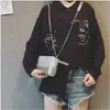Black and white silver patchwork bag mini coin purse women's fashion personality designer shoulder bag rhomboid cross-body bags