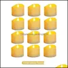 Candles Decor Home & Garden 12 Pcs Realistic And Bright Flickering Electric Candle With Built-In Timer Flameless Led Light