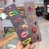 10pcs / 세트 소녀 공주 귀여운 만화 과일 꽃 머리 핀 어린이 아이 사랑스러운 머리 클립 Barrettes hairgrip hairclip hairclip