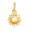Fits Pandora Bracelets 20pcs Gold Plated Sunflower Flower Pendant Charms Beads Silver Charms Bead For Women Diy European Necklace Jewelry
