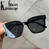 빈티지 사각형 선글라스 여성 2021 디자이너 대형 태양 안경 남자 레트로 노란색 안경 여행 스타일 UV400