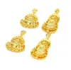 Подвеска Будды с волновой цепью ожерелье 18k желтое золото заполнено классические украшения для женщин мужчин
