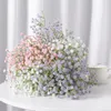 Guirnaldas de flores decorativas 5 UNIDS 63 CM Blanco Bebés Aliento Artificial Gypsophila Plástico Falso Ramo para Boda Hogar El Fiesta Decoración