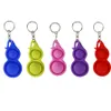 Fidget Simple Dimple Toy Decompression Toys Educational Game Keychain Stress Reliever Kids Adults High Quality Keyring Wholesale