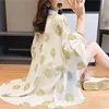 Women's T-Shirt Chiffon Sun Protection Clothing Long Sleeve Summer Korean Style Loose Mid-Length Little Daisy Shirt