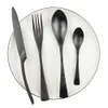 6 / 24pcs Black Dinnerware Cutelaria Definido De Aço Inoxidável De Cozinha De Cozinha Set Steak Facas Forquilha De Café Colher De Café Flatware Drop 211012