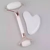 Sawtooth Massage Roller Gua Sha Face Care Tool Set Natural Eye Neck Skin White Jade Stone Acupuncture Scraping Body Healing Massager